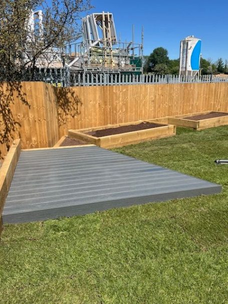 grey composite decking