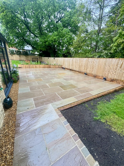 Raj Sandstone patio area