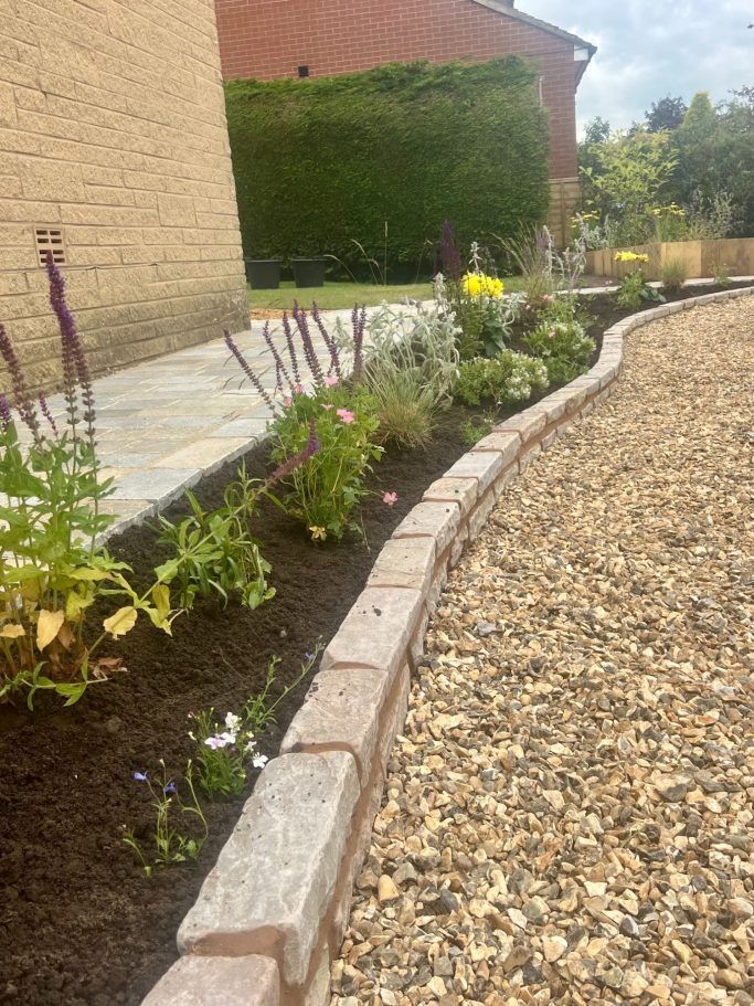 Decorative sandstone walling Decorative sandstone walling