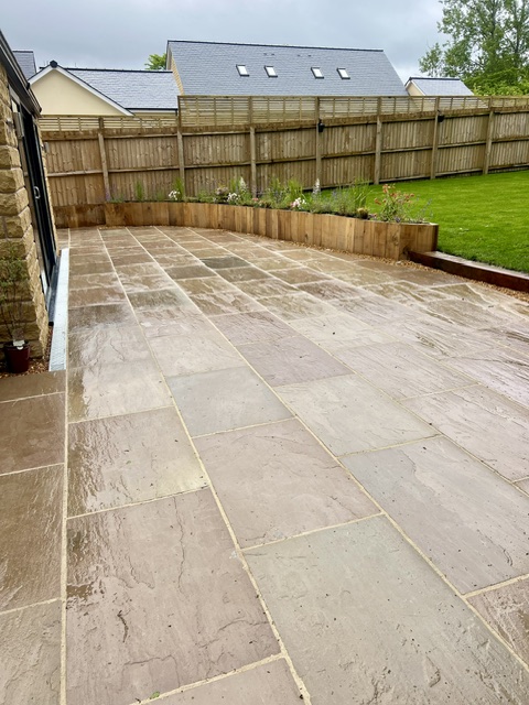 Raj Indian sandstone patio